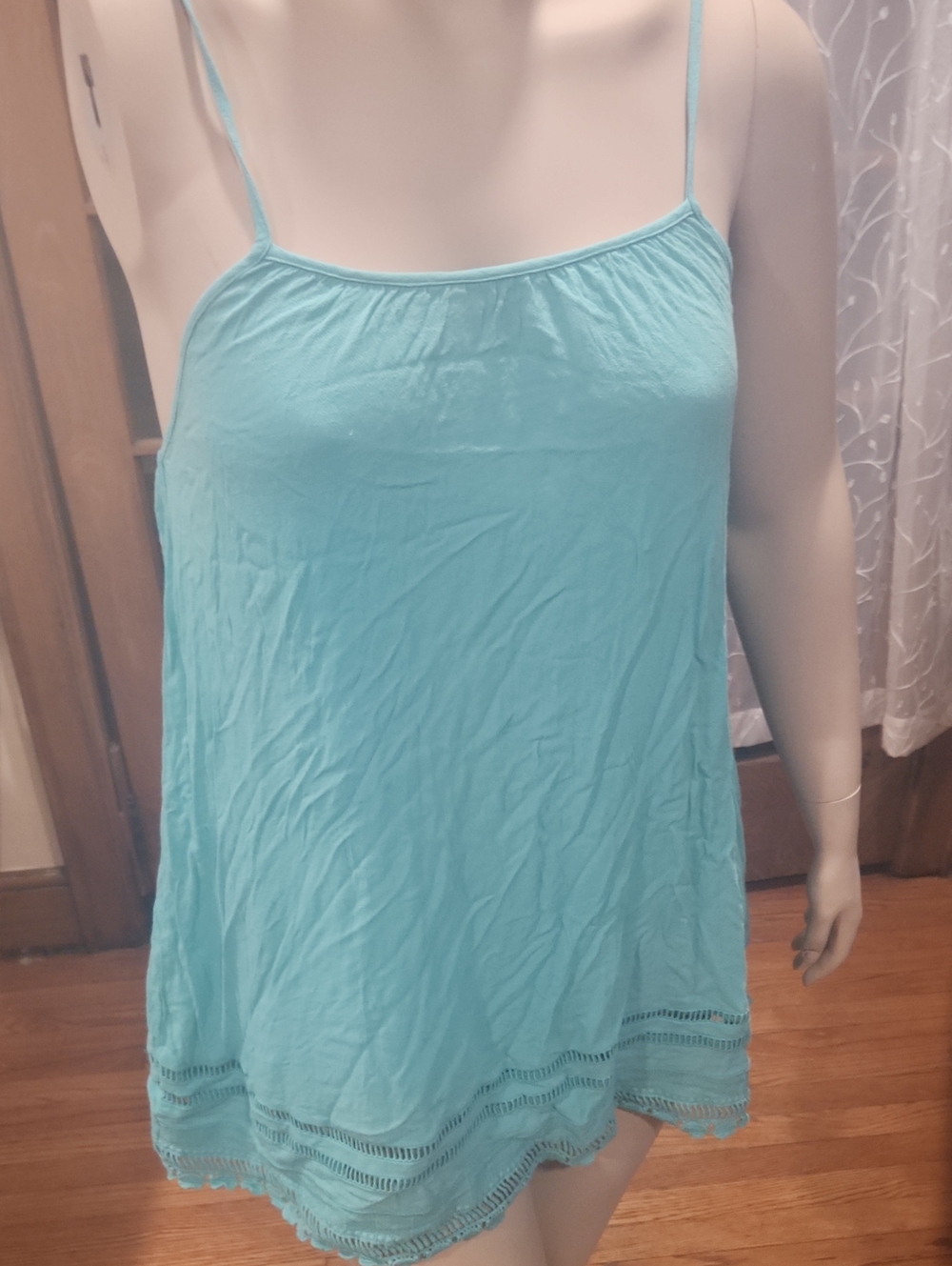 Teal colored cover up/babydoll from L×SPACE